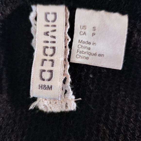 Divided Black Knit Duster Sweater Cardigan - Picture 6 of 8